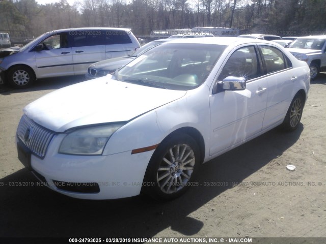 3MEHM08Z97R604925 - 2007 MERCURY MILAN PREMIER WHITE photo 2