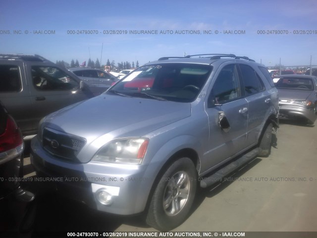 KNDJD733565650333 - 2006 KIA SORENTO EX/LX SILVER photo 2