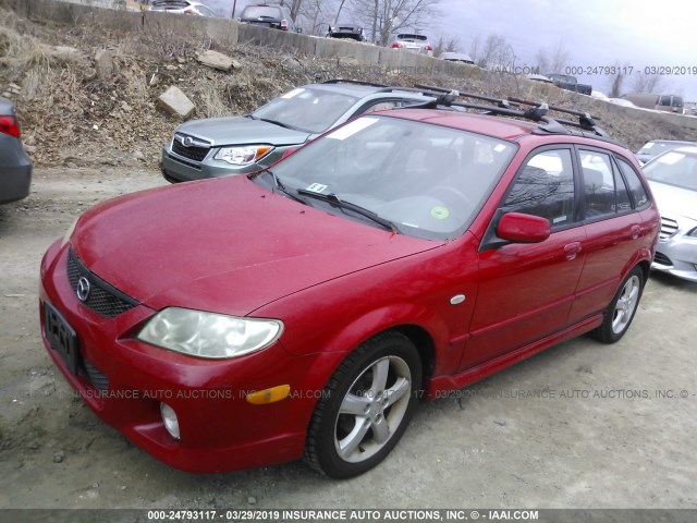 JM1BJ245131105457 - 2003 MAZDA PROTEGE PR5 RED photo 2