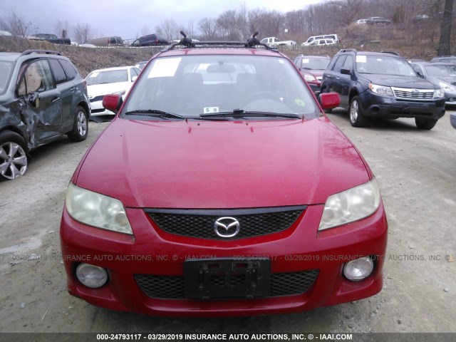 JM1BJ245131105457 - 2003 MAZDA PROTEGE PR5 RED photo 6