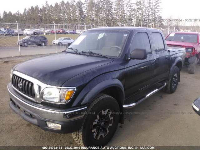 5TEGN92N84Z414954 - 2004 TOYOTA TACOMA DOUBLE CAB PRERUNNER BLACK photo 2