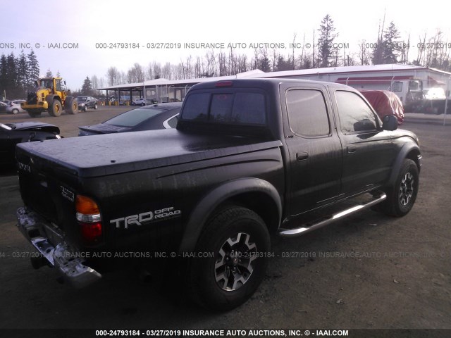 5TEGN92N84Z414954 - 2004 TOYOTA TACOMA DOUBLE CAB PRERUNNER BLACK photo 4