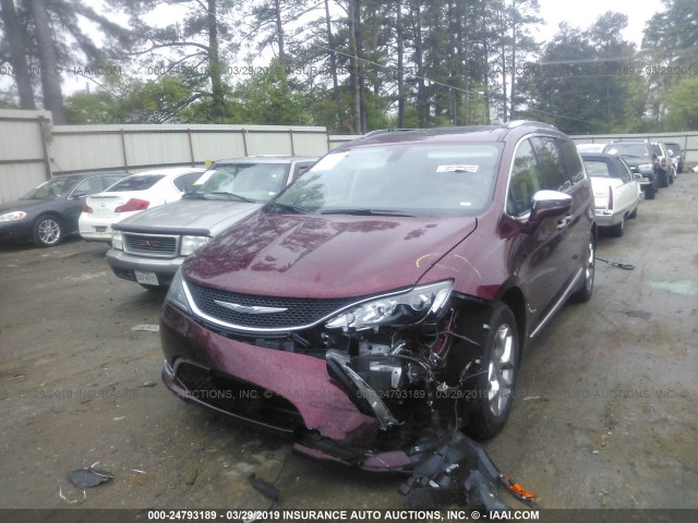 2C4RC1GG9KR551897 - 2019 CHRYSLER PACIFICA LIMITED RED photo 2