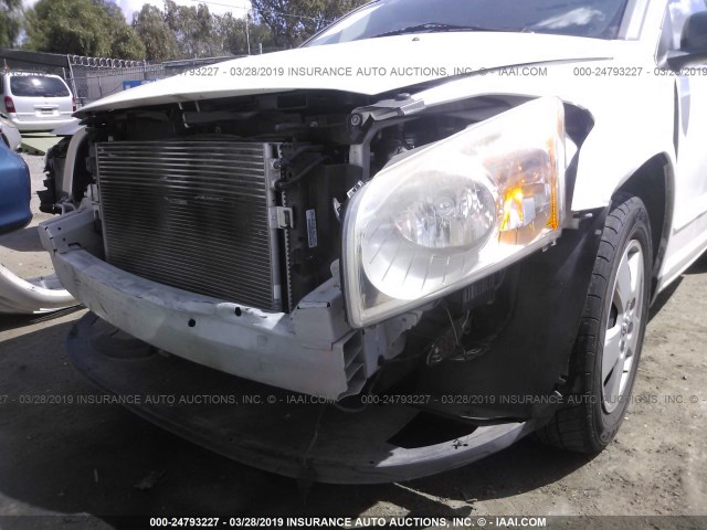 1B3HB28B67D232475 - 2007 DODGE CALIBER WHITE photo 6