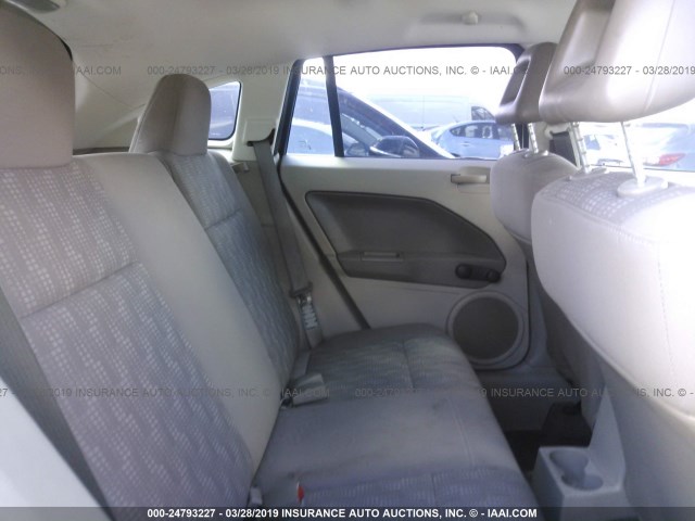 1B3HB28B67D232475 - 2007 DODGE CALIBER WHITE photo 8