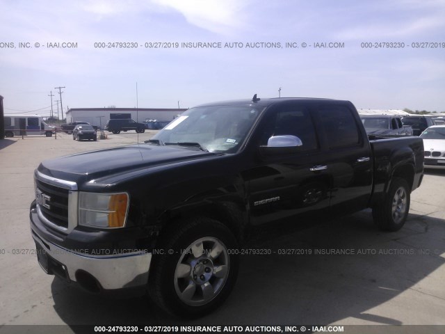 3GTRCVE07AG155033 - 2010 GMC SIERRA C1500 SLE BLACK photo 2