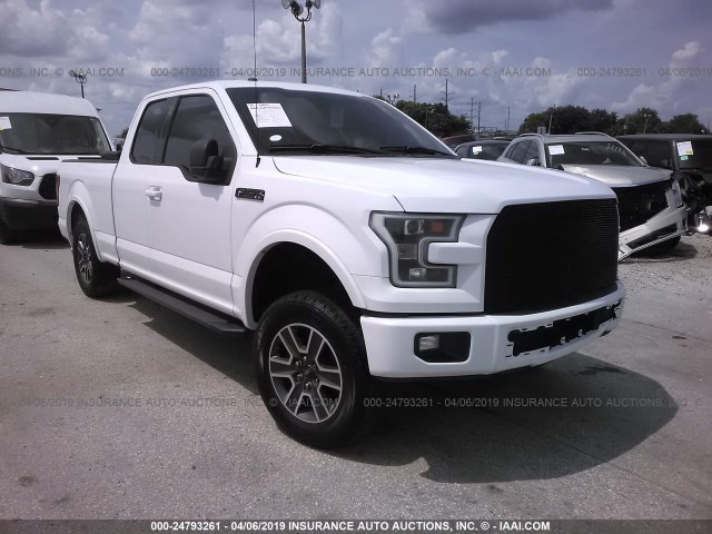 1FTEX1CP8FKE42389 - 2015 FORD F150 SUPER CAB WHITE photo 6