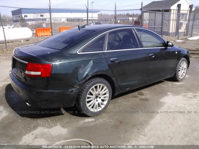 WAUDH74FX6N096651 - 2006 AUDI A6 3.2 QUATTRO GREEN photo 4