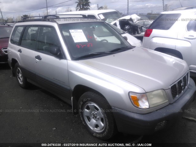 JF1SF63561H768544 - 2001 SUBARU FORESTER L SILVER photo 1