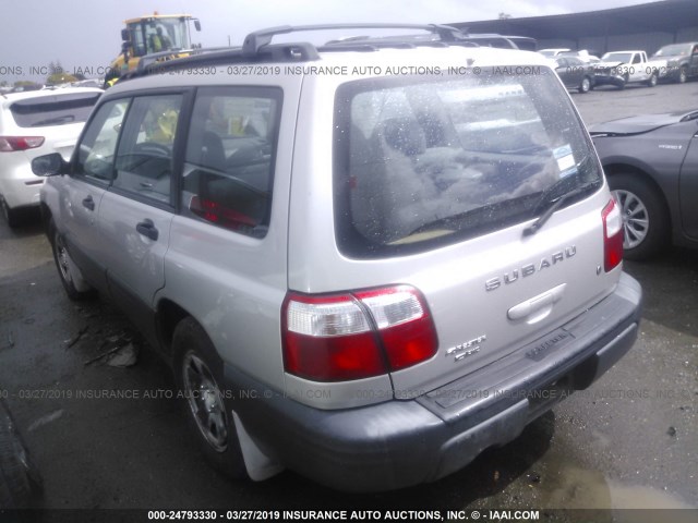 JF1SF63561H768544 - 2001 SUBARU FORESTER L SILVER photo 3