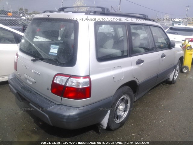 JF1SF63561H768544 - 2001 SUBARU FORESTER L SILVER photo 4