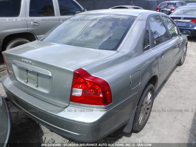 YV1TS592761442750 - 2006 VOLVO S80 2.5T GREEN photo 4