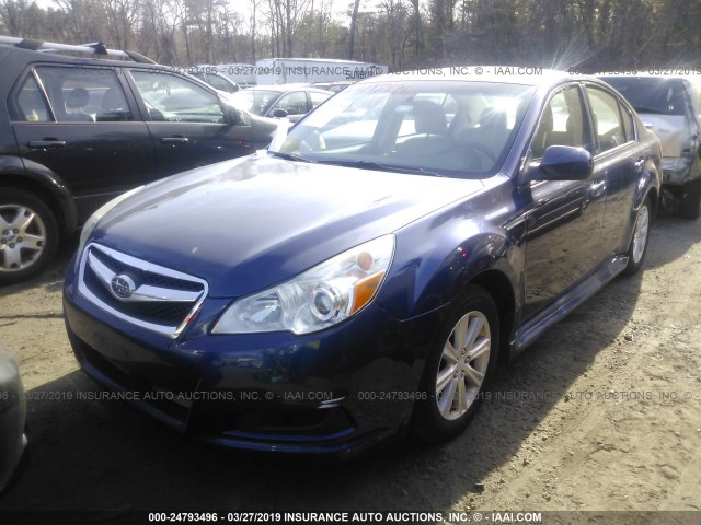 4S3BMBG66A3235487 - 2010 SUBARU LEGACY 2.5I PREMIUM BLUE photo 2