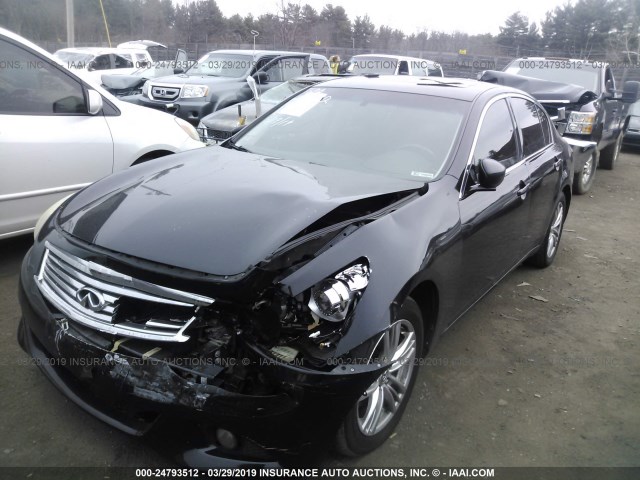 JN1CV6AR6AM454670 - 2010 INFINITI G37 BLACK photo 2