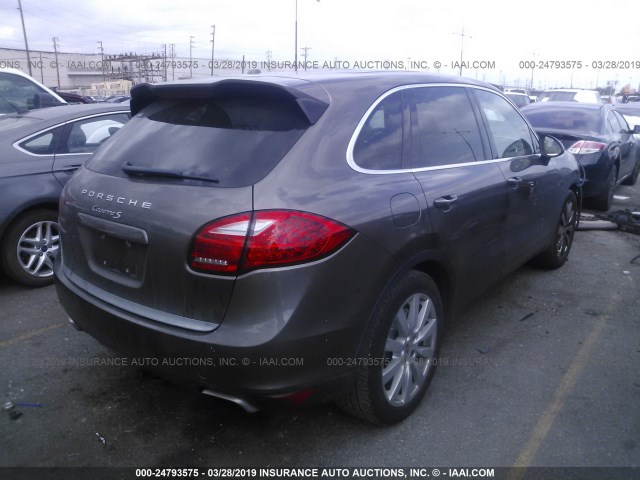 WP1AB2A26DLA83821 - 2013 PORSCHE CAYENNE S BROWN photo 4