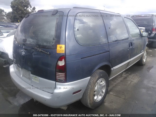 4N2DN1118VD848964 - 1997 NISSAN QUEST XE/GXE BLUE photo 4