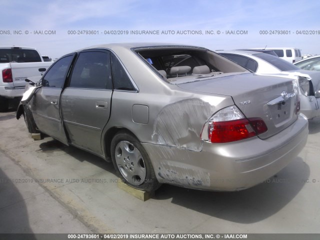 4T1BF28B54U364370 - 2004 TOYOTA AVALON XL/XLS TAN photo 3