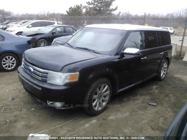 2FMGK5DCXABB29398 - 2010 FORD FLEX LIMITED BLACK photo 2