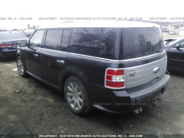 2FMGK5DCXABB29398 - 2010 FORD FLEX LIMITED BLACK photo 3