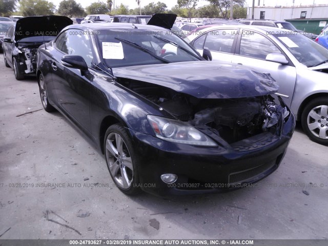 JTHFF2C20C2524824 - 2012 LEXUS IS 250 BLACK photo 1