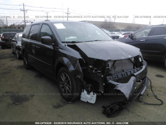 2C4RDGCG1HR845793 - 2017 DODGE GRAND CARAVAN SXT GRAY photo 1