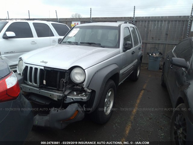 1J4GL48K63W565691 - 2003 JEEP LIBERTY SPORT/FREEDOM SILVER photo 2