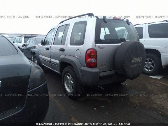 1J4GL48K63W565691 - 2003 JEEP LIBERTY SPORT/FREEDOM SILVER photo 3