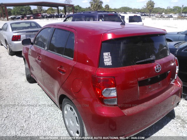 JTKKUPB42D1034410 - 2013 TOYOTA SCION XD RED photo 3