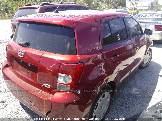 JTKKUPB42D1034410 - 2013 TOYOTA SCION XD RED photo 4