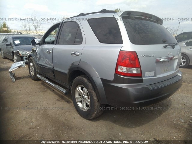 KNDJC733945312305 - 2004 KIA SORENTO EX/LX SILVER photo 3