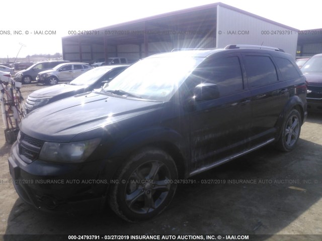 3C4PDCGG4FT654972 - 2015 DODGE JOURNEY CROSSROAD BLACK photo 2