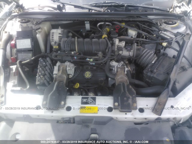 2G1WX15K219270241 - 2001 CHEVROLET MONTE CARLO SS ვერცხლისფერი ფოტო 10