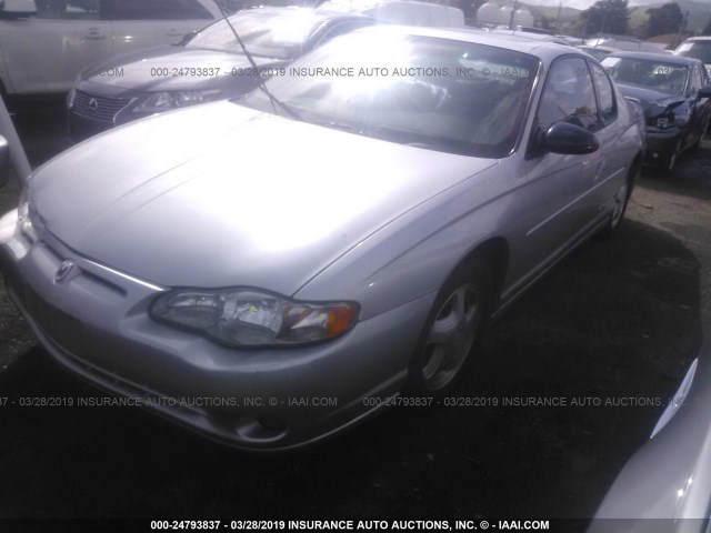 2G1WX15K219270241 - 2001 CHEVROLET MONTE CARLO SS ვერცხლისფერი ფოტო 2