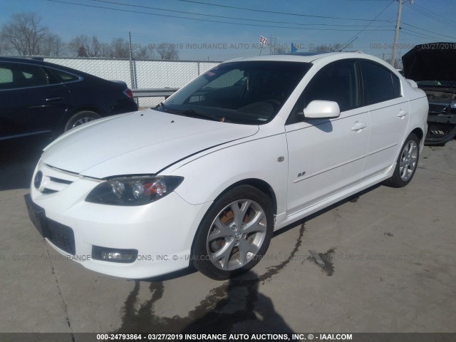 JM1BK323881868393 - 2008 MAZDA 3 S WHITE photo 2