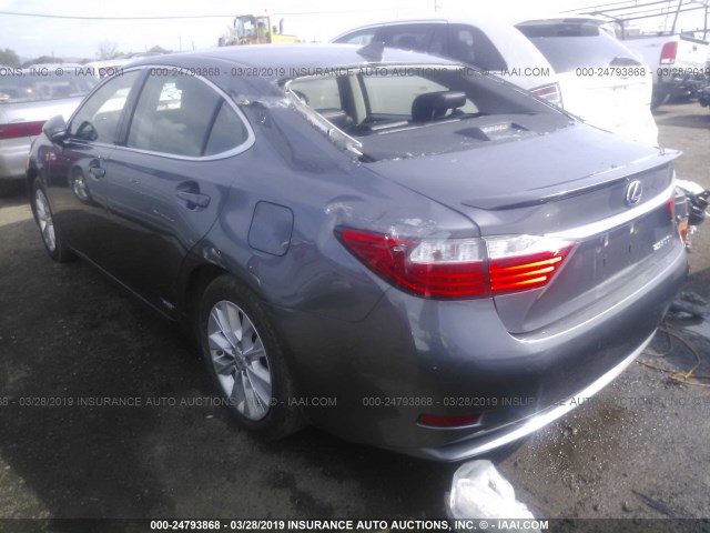 JTHBW1GG9F2096559 - 2015 LEXUS ES 300H GRAY photo 3