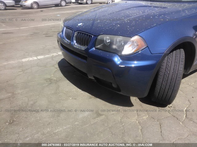 WBXPA934X6WG79396 - 2006 BMW X3 3.0I BLUE photo 6