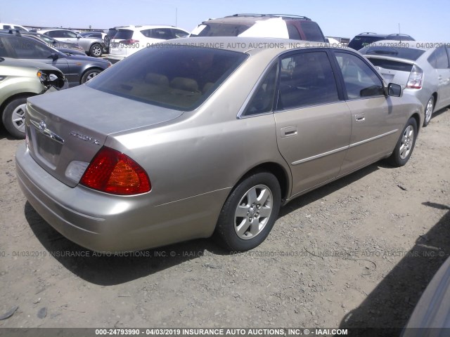 4T1BF28B42U254696 - 2002 TOYOTA AVALON XL/XLS GOLD photo 4