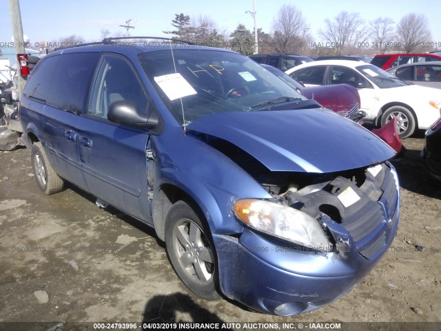 2D4GP44L87R192373 - 2007 DODGE GRAND CARAVAN SXT BLUE photo 1