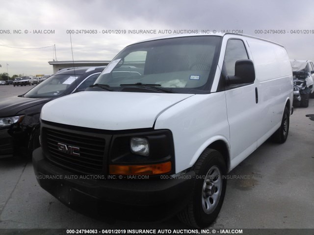 1GTS7AFX9E1177484 - 2014 GMC SAVANA G1500 WHITE photo 2