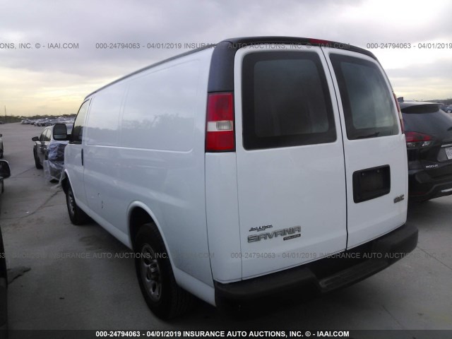 1GTS7AFX9E1177484 - 2014 GMC SAVANA G1500 WHITE photo 3