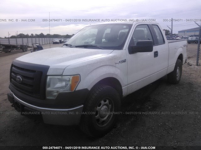 1FTFX1EV1AFD05473 - 2010 FORD F150 SUPER CAB WHITE photo 2