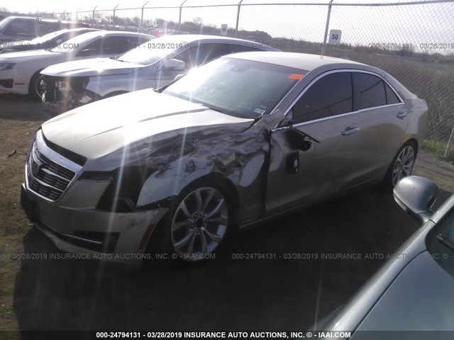 1G6AE5S31F0104194 - 2015 CADILLAC ATS PREMIUM GOLD photo 2