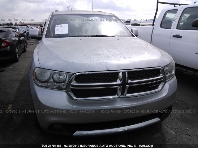 1D4RD4GG3BC730513 - 2011 DODGE DURANGO CREW SILVER photo 6