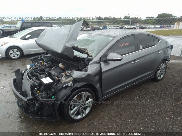 KMHD84LF2HU354023 - 2017 HYUNDAI ELANTRA SE/VALUE/LIMITED GRAY photo 2