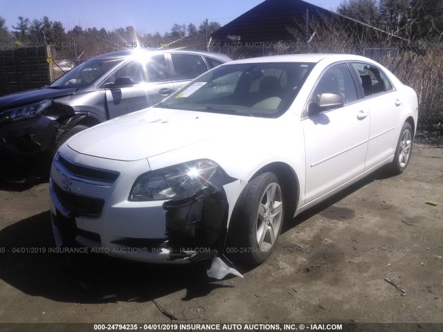 1G1ZB5E07CF105281 - 2012 CHEVROLET MALIBU LS WHITE photo 2