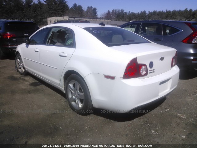 1G1ZB5E07CF105281 - 2012 CHEVROLET MALIBU LS WHITE photo 3