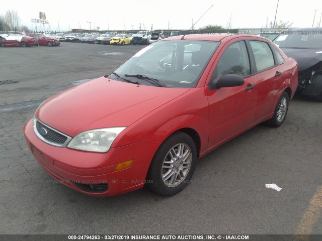 1FAHP34N57W184533 - 2007 FORD FOCUS ZX4/S/SE/SES RED photo 2