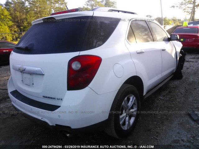 2GNFLFE5XC6168885 - 2012 CHEVROLET EQUINOX LTZ WHITE photo 4