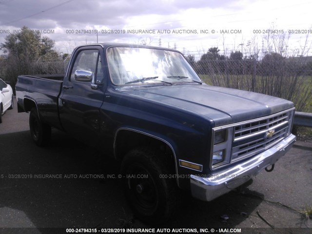 1GCGK24M6GJ141645 - 1986 CHEVROLET K20 BLUE photo 1