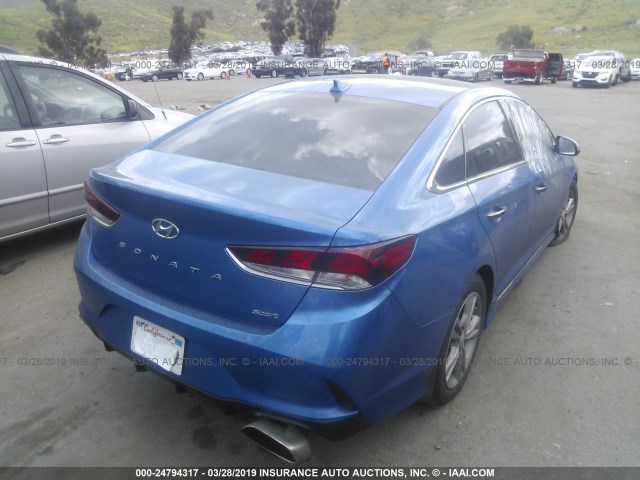 5NPE34AF9JH685076 - 2018 HYUNDAI SONATA SPORT/LIMITED Dark Blue photo 4